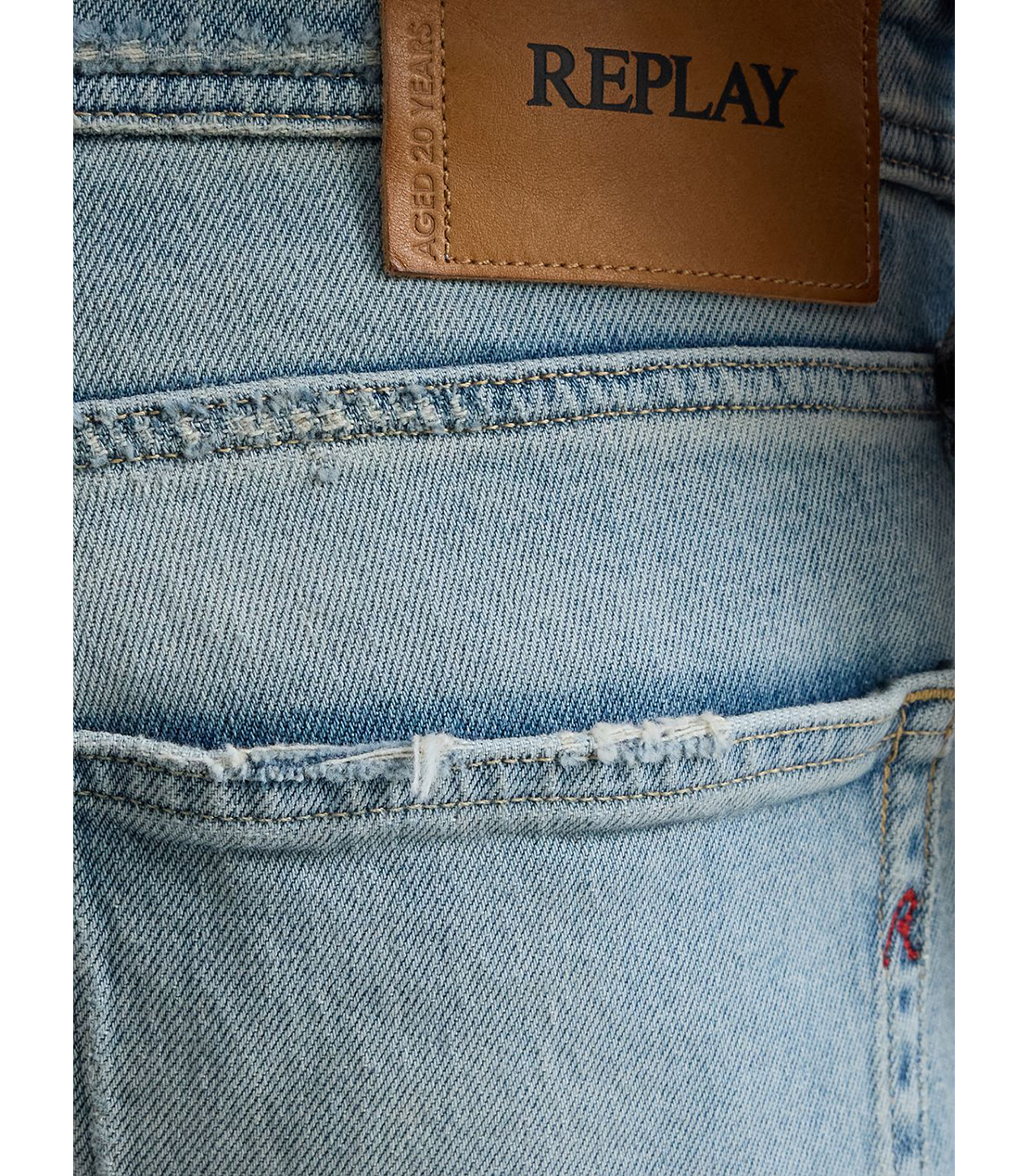 スリムストレートフィットGROVER Aged20 オーガニックコットンデニム 詳細画像 ライトブルー 7